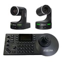 PTZCam PTZC-2PTZ20X-CSNDI HD Auto-Tracking 20x Zoom PTZ 2-Camera Bundle with NDI / SDI / HDMI / USB Outputs & Controller