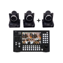 PTZCam Switch N8 PTZ Camera Controller & Switcher Streaming Bundle w/3x UV510A FHD PTZ Cameras & HDMI Out