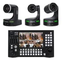 PTZCam PTZC-SWITCH-N8-3PTZ-BDL N8 PTZ Controller and Switcher Bundle w/ 3x IP Pro 20 1080p 20x Optical Zoom PTZ Cameras