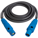 Photo of Laird PWR300A 2/0 AWG 300 Amp 16 Cam-Lok Flexible Feeder Cable Male to Female Extension - Blue - 75 Foot