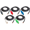 Photo of Laird PWR300A 2/0 AWG 300 Amp 16 Cam-Lok Flexible Feeder Cable Female to Blunt Kit Bk-Bl-Rd-Gn-Wt - 10 Ft