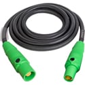 Photo of Laird PWR300A 2/0 AWG 300 Amp 16 Cam-Lok Flexible Feeder Cable Male to Female Extension - Green - 10 Foot