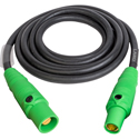 Photo of Laird PWR300A 2/0 AWG 300 Amp 16 Cam-Lok Flexible Feeder Cable Male to Female Extension - Green - 15 Foot