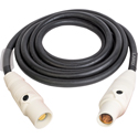 Photo of Laird PWR300A 2/0 AWG 300 Amp 16 Cam-Lok Flexible Feeder Cable Male to Female Extension - White - 15 Foot