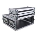 Photo of ProX T-4RSS 4U Vertical Amplifier Rack ATA 300 Style Flight Case with Handles and Rubber Feet - 19-Inch Depth