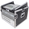 ProX T-8MRSS 8RU Vertical Rack Mount Flight Case with 10RU Top for Mixer Combo Amp Rack with Caster Wheels