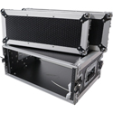 ProX X-4UE 4U Deluxe Effects Rack/Flight Case - ATA-300 - 14-Inch Deep with Handles - Black