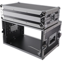 ProX X-6UE 6RU Deluxe 14 Inch Deep / 19 Inch Width Amp Effects ATA-300 Style Rack Flight Hard Case - Black