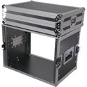 Photo of ProX X-8UE 8U Deluxe Effects Rack/Flight Case - ATA-300 - 14-Inch Deep with Handles - Black