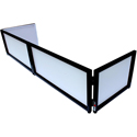 ProX XF-TTFB 6-Foot Foldable Tabletop DJ Facade Panel - Black Frame Front Board Booth w/Black & White Scrims & Carry Bag