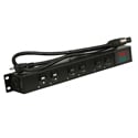 ProX PXG-XPWEDLEDX6TARA 6 Outlet NEMA 5-20R Stage Power Distribution Box with True1 IN / Out and Current Display