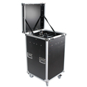 Photo of ProX XS-MIC25STN Microphone Stand Case with 4 x 4 Inch Heavy Duty Casters - Holds up to 25 Folding Stands