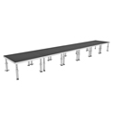 ProX XSU-4X4 STAGEOne 4x4 Aluminum Portable Stage with Telescoping Legs - 16 to 22 Inch Platform Height - 6 Decks