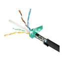 Photo of Quabbin 5925 DataMax Extreme Ethernet Cat 6/6a Hi Flex AWM 2463 24 AWG 4-Pair Shielded TPE Cable - Black - 1000 Foot