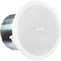 QSC AC-C6T 6 Inch Two-Way Ceiling Speaker 70/100V Transformer with 8 Ohm Bypass 110 Degree Conical Coverage - Pair
