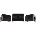 QSC AC-S4T-BK 4.5 Inch Two-way Surface Speaker - 70/100V Transformer / 130 Degree Conical Coverage w/ Yoke Mount - Pair