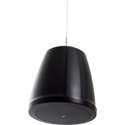 QSC AD-P6T-BK 6.5 Inch Two-Way Pendant Speaker - 70/100V Transformer with 16 Ohm Bypass - Black - Zoom Rooms Compatible