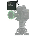 Photo of Autocue QTV 8inch Professional Series Direct View/ Straight Read Mounted to shoe on top of camera