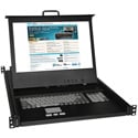 NTI RACKMUX-D17HR-N DVI USB plus PS/2 KVM Drawer w/ Numeric Keypad 17 Inch Hi-Res LCD Monitor Keyboard & Touchpad Mouse