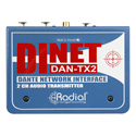 Photo of Radial Engineering DiNet DAN-TX2 Dante Network Transmitter - Stereo Line level XLR/TRS Inputs with Level Controls