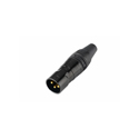Photo of REAN Z Series RCX3M-Z-012 3-Pin Male XLR Cable Connector - Black/Gold - 100 Pack Individually Bagged