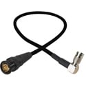 Laird 3G-SDI DIN Right Angle 1.0/2.3 to BNC Video Adapter Cable - 1 Foot Black