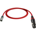 Photo of Laird 3-Pin Mini XLR Male to 3-Pin XLR Female Red One Camera Audio Input Cable - 10 Foot