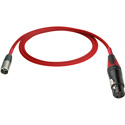 Photo of Laird RD1-TA3M-XF-3 3-Pin Mini XLR Male to 3-Pin XLR Female Red One Camera Audio Input Cable - 3 Foot