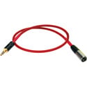 Laird 3-Pin Mini XLR Male to 3.5mm TRS Analog for Red One Camera Audio Cable - 18 Inch