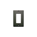 Photo of RDL CP-1B Decora-Style Single Steel Cover Plate with Mounting Hardware - Black