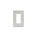 Photo of RDL CP-1S Decora-Style Single Steel Cover Plate with Mounting Hardware - Stainless Steel