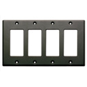 RDL CP-4B Quadruple Cover Plate - Black