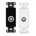 Photo of RDL DB-BNC/D Insulated Double BNC Jack on Decora Wall Plate