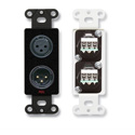 Photo of RDL DB-XLR2 XLR 3-pin Female & 3-pin Male on Decora Wall Plate with Terminal Block on rear