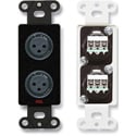 Photo of RDL DB-XLR2F Dual XLR 3-pin Female Jacks on Decora Wall Plate - Terminal Block