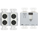 RDL DD-RN40 Bi-Directional Mic/Line Dante Interface 4 x 2 w/PoE - 4 XLR In / 2 Out on Rear-Panel Terminal Block - White