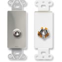 RDL DS-1/4F 1/4 Headphone Jack on Decora Wall Plate - Stainless steel