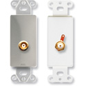 RDL DS-BNC BNC Jack on Decora Wall Plate - Solder type - Stainless steel