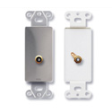 Photo of RDL DS-PHN1 Single RCA Jack on Decora Wall Plate - Solder type - Stainless steel