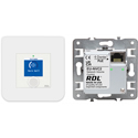 Photo of RDL EU-NVC2 Single Gang Dante/AES67 Network Rotary Volume Control PoE Wall Plate with Full-Color LCD Display - White