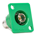 Photo of Connectronics Recessed Panel Mount BNC Barrel 75Ohm Green