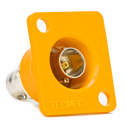 Photo of Connectronics Recessed Panel Mount BNC Barrel 75Ohm Yellow