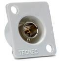 Connectronics Recessed Panel Mount BNC Female to Solder Point 75Ohm White
