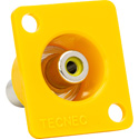 Photo of Connectronics Recessed Panel Mount RCA Barrel Female to Female Yellow