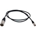 Remote Audio CAPWRHIRWSD XLR4M to 4 Pin Hirose Power Cable - 4 Foot