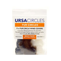 Remote Audio FCMP URSA Fur Circles Reusable Lav Mic Covers - 9 Pack - 3x White/3x Brown/3x Black