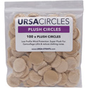 Remote Audio URS PC100BE URSA Fur Plush Circles for Lavalier Mics - Beige - 100 Pack