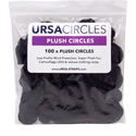 Photo of Remote Audio URS PC100BLK URSA Fur Plush Circles for Lavalier Mics - Black - 100 Pack