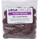 Photo of Remote Audio URS PC100BRN URSA Fur Plush Circles for Lavalier Mics - Brown - 100 Pack