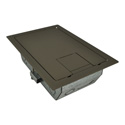 FSR RFL4.5-D2G-SLGRY Solid Cover Single Door 4.5 Inch Deep Back Box with Two 2-Gang Plates - Gray Trim